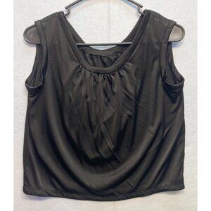 Simple Black Sleeveless Satiny Blouse No Brand No Tags